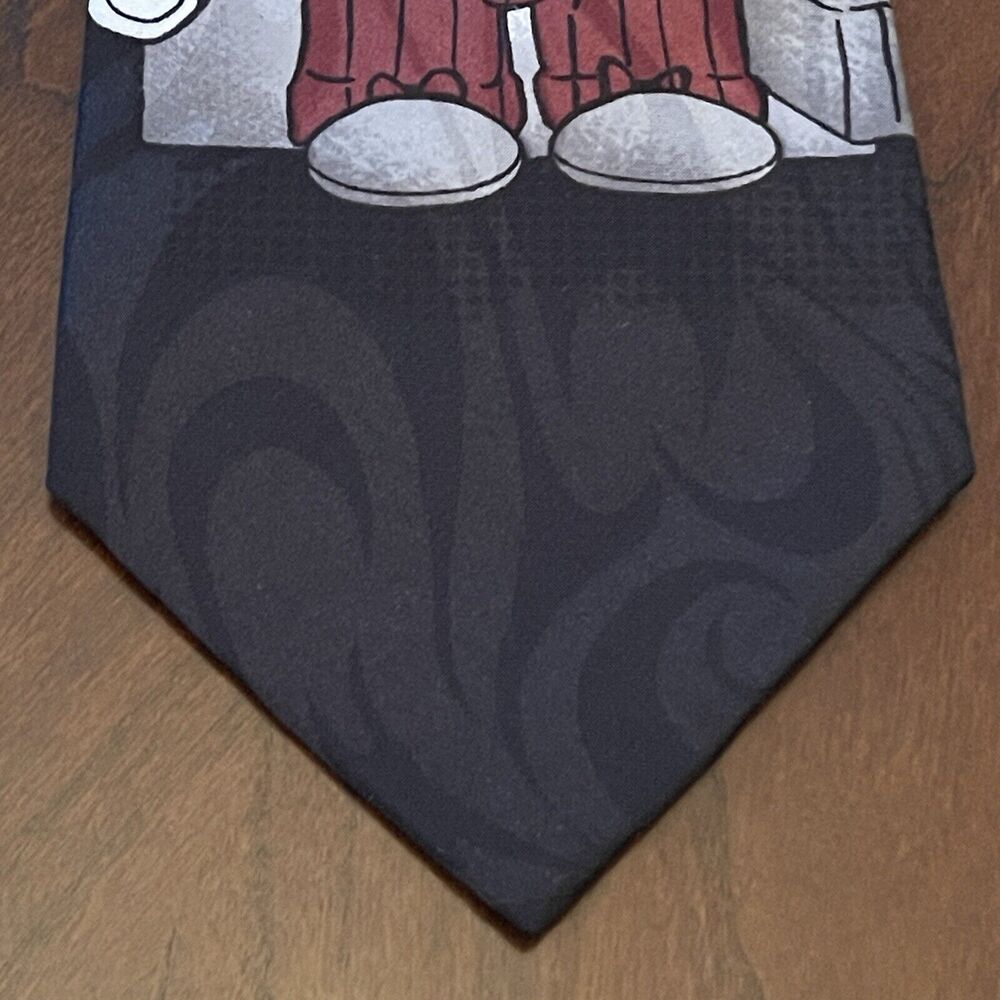 Vintage Novel Ties “ Nine To Five “ By Mmg Men’s Neck Tie Made In USA